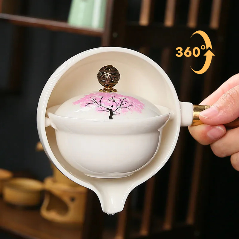 Bule Infusor Rotativo - Flor de Cerejeira