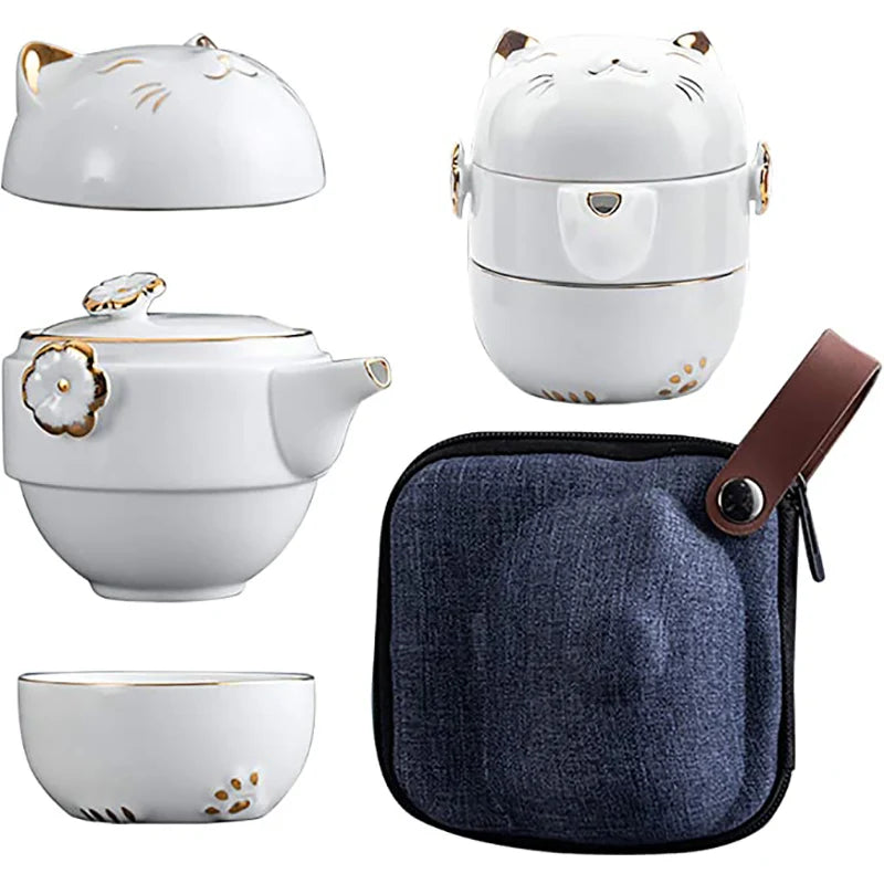 Conjunto Lucky Cat - Conjunto Cápsula para Chá