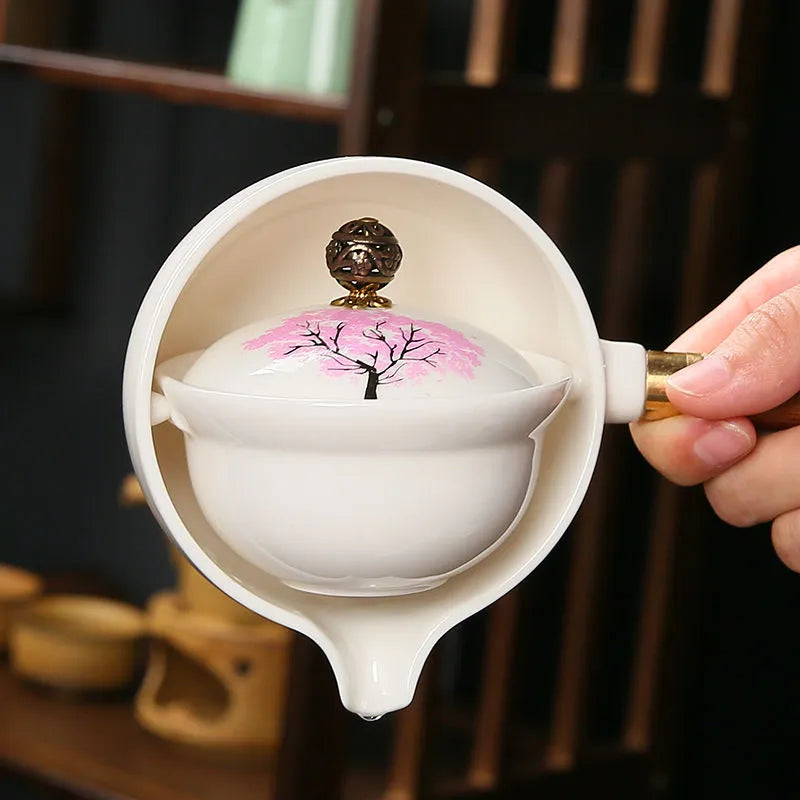 Bule Infusor Rotativo - Flor de Cerejeira