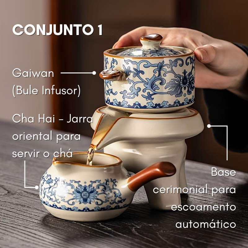 Conjunto Peônia Imperial - Kit oriental para cerimônia do chá (Gongfu Cha)