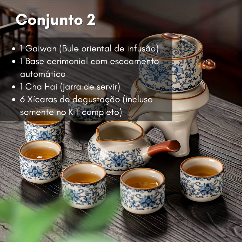 Conjunto Peônia Imperial - Kit oriental para cerimônia do chá (Gongfu Cha)