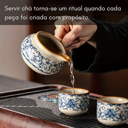 Conjunto Peônia Imperial - Kit oriental para cerimônia do chá (Gongfu Cha)