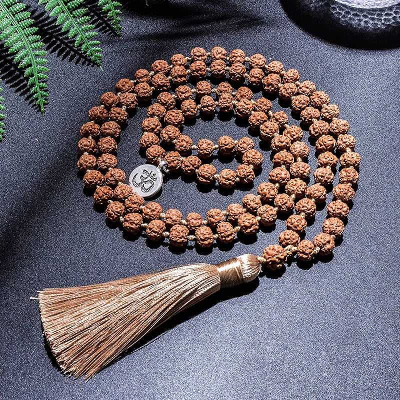 Japamala Rudraksha Lágrimas de Shiva (Pulseira de Brinde) - 108 Contas