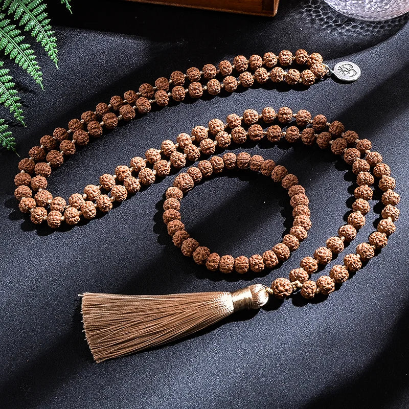 Japamala Rudraksha Lágrimas de Shiva (Pulseira de Brinde) - 108 Contas