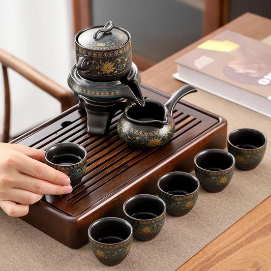 Conjunto Lótus Imperial - Kit oriental para cerimônia do chá (Gongfu Cha)