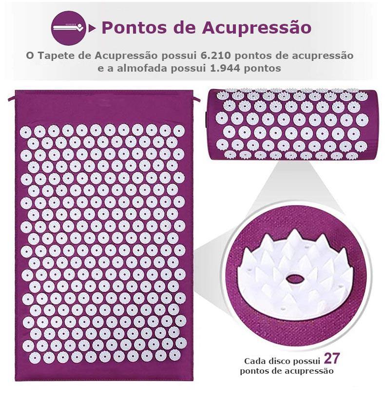 KIT: Tapete Massageador de Acupressão RelaxingMAT™ + Almofada + Bolsa de Brinde - Empório Zem